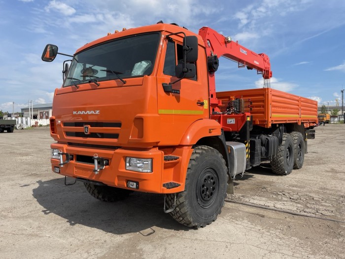 Автомобиль бортовой КАМАЗ 43118 (6х6) с КМУ Kanglim KS 1256