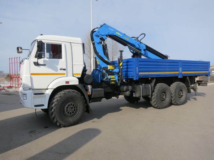 Автомобиль бортовой камаз 43118 с краном манипулятором Инман ИМ-180, 6х6